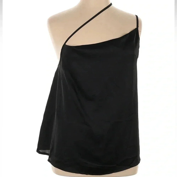 Boohoo PLUS ASYMMETRIC SATIN COWL CAMISOLE Black Size 14 NWT - Picture 5 of 9